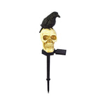 Crow skull solar lamp for the garden