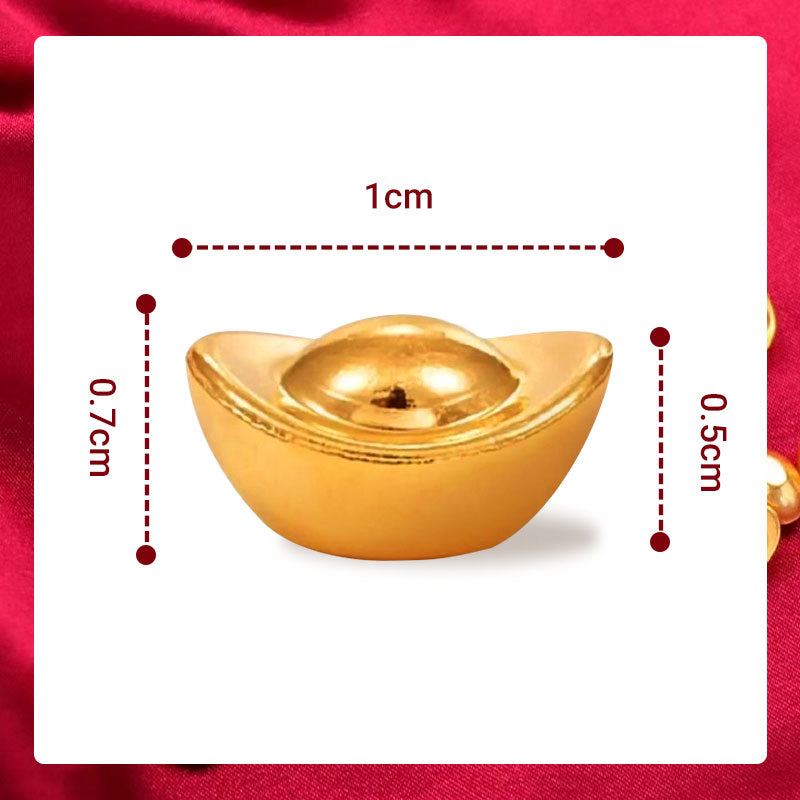 Small gold nugget-shaped ornaments