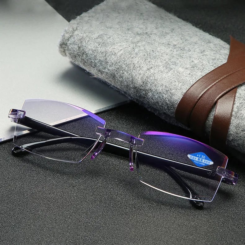 High Hardness Anti-Blue Progressive Distance and Near Range Dual-Use Reading Glasses