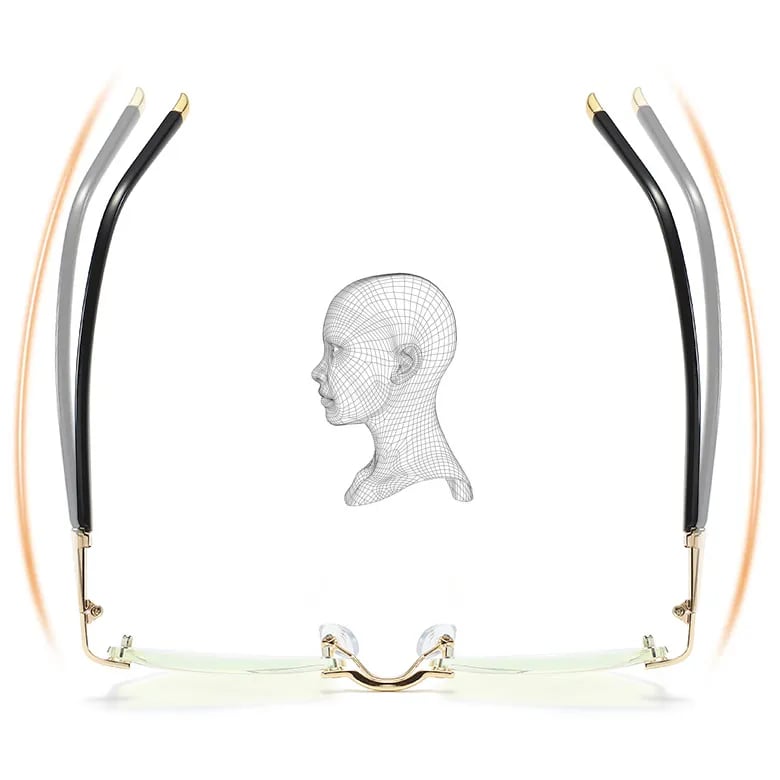 High Hardness Anti-Blue Progressive Distance and Near Range Dual-Use Reading Glasses