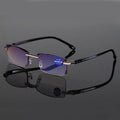 High Hardness Anti-Blue Progressive Distance and Near Range Dual-Use Reading Glasses