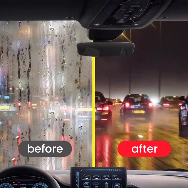 Effective cleaning of oil film on car glass