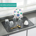 Superabsorbent drainage mat for the kitchen