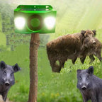 Solar-powered animal repellent warning light with high alarm