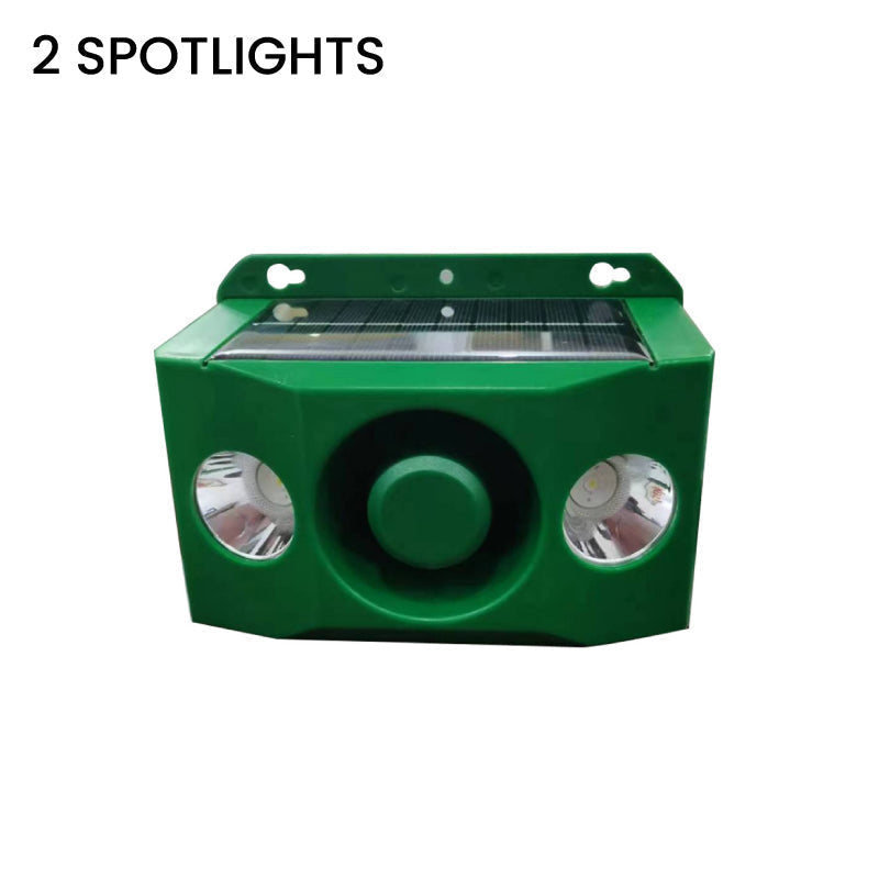 Solar-powered animal repellent warning light with high alarm