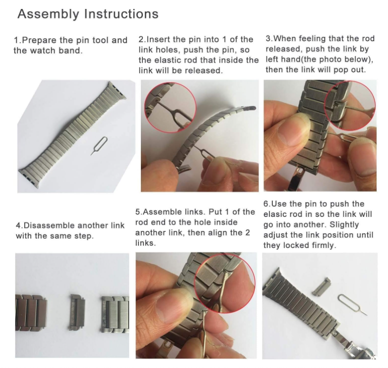 GS Business Modification stainless steel band for Apple Watch