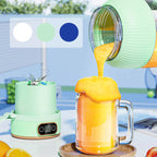 Portable multifunctional blender with double lid and USB charging function – for smoothies and storage containers
