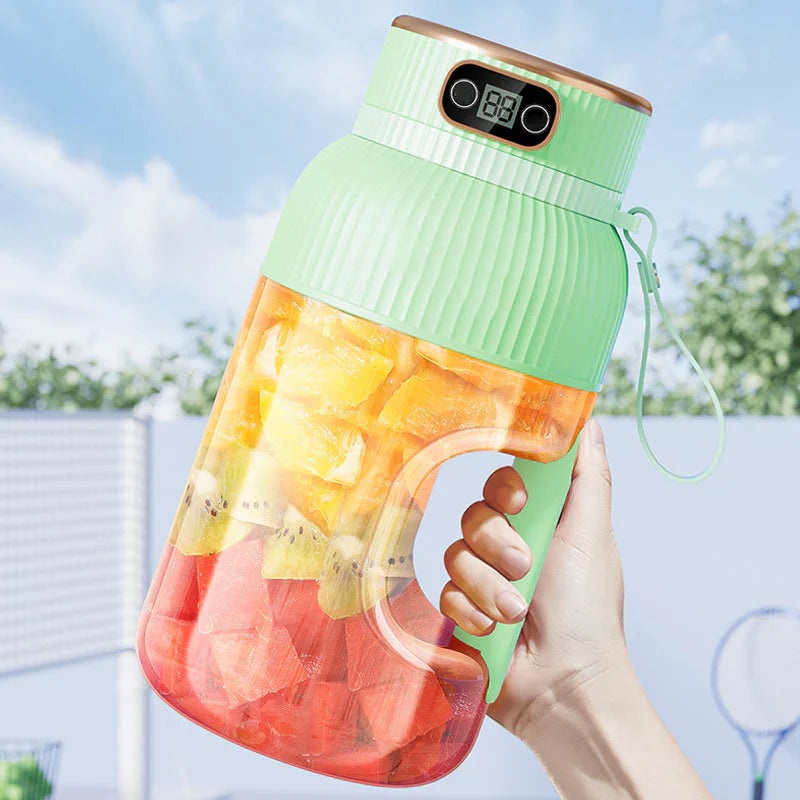 Portable multifunctional blender with double lid and USB charging function – for smoothies and storage containers