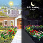 Solar lamp with simulated azalea flower and ground stake