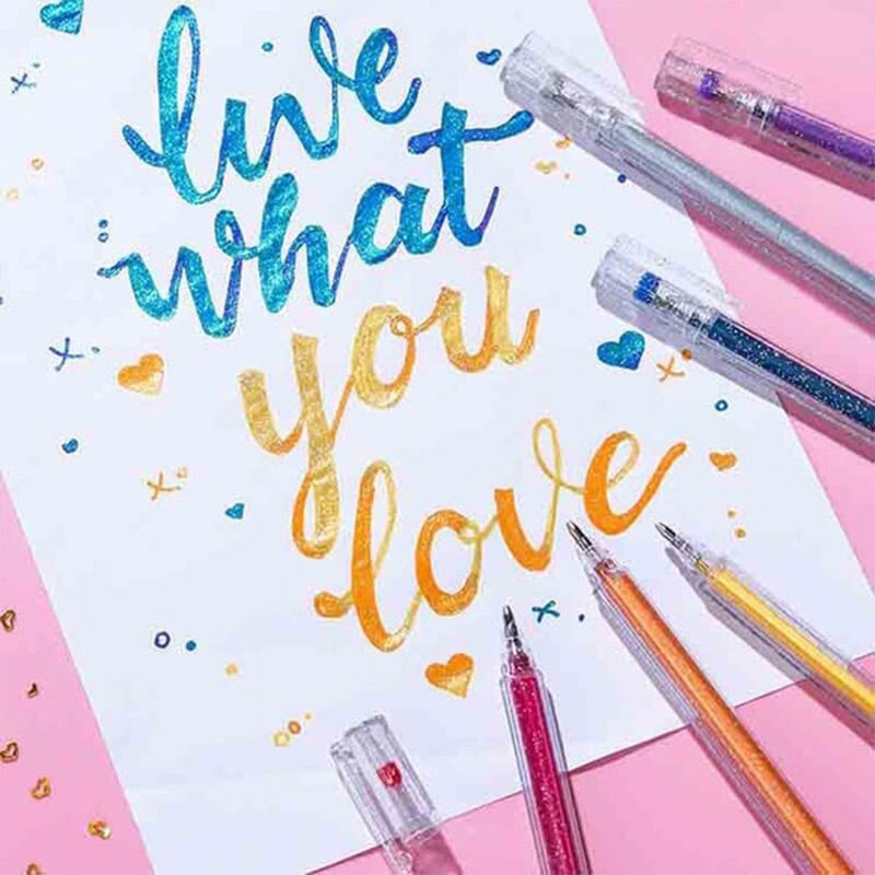 Glitter gel pen set