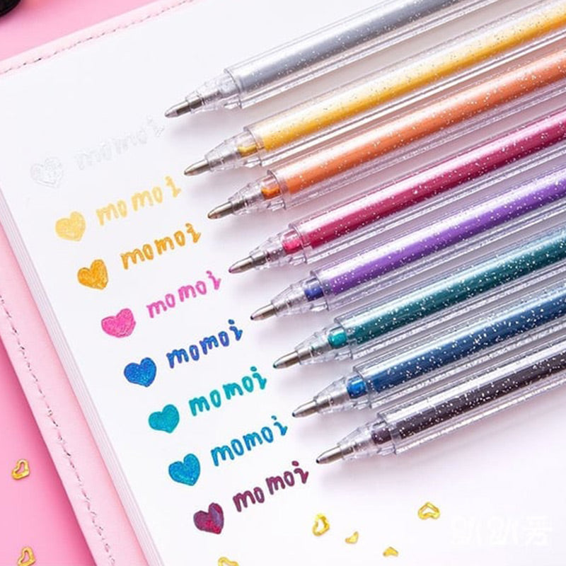 Glitter gel pen set