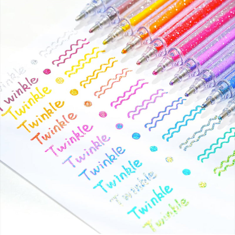 Glitter gel pen set