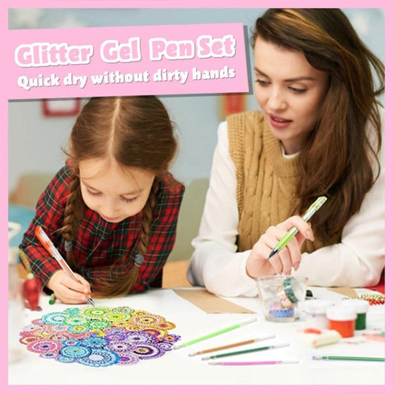 Glitter gel pen set