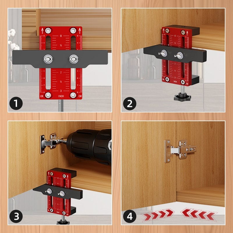 Tool for positioning cabinet doors