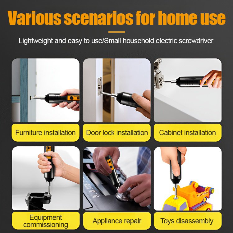 Portable home use electric screwdriver set