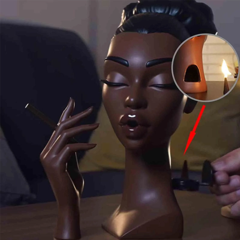 Unique Head-Shaped Incense Burner