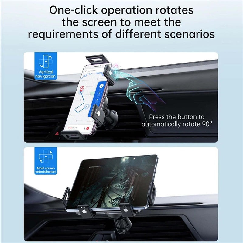 Wireless car charger with two coils for phone mounting