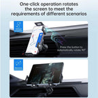 Wireless car charger with two coils for phone mounting