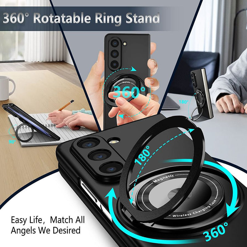 Magnetic phone case with 360° rotating stand for Samsung Z fold & flip 6/5/4/3