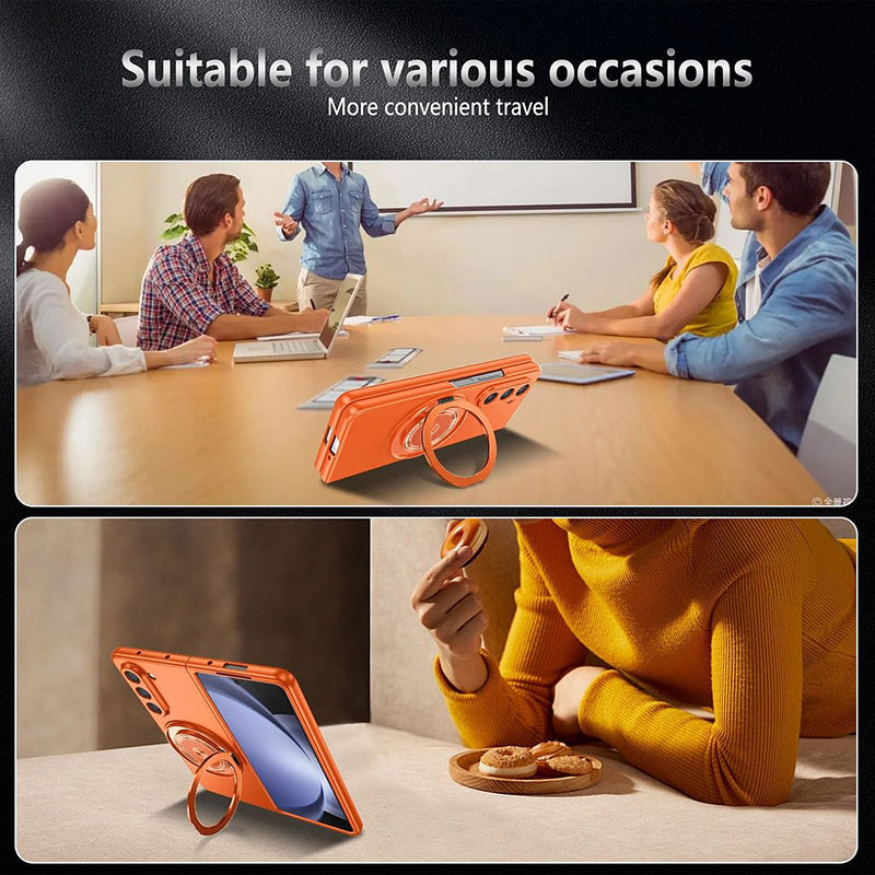 Magnetic phone case with 360° rotating stand for Samsung Z fold & flip 6/5/4/3