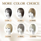 Natural Hairpiece with Bangs for Women