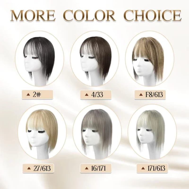 Natural Hairpiece with Bangs for Women