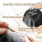 Natural Hairpiece with Bangs for Women