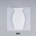Removable, non-punched silicone vase decoration for wall mounting