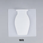 Removable, non-punched silicone vase decoration for wall mounting