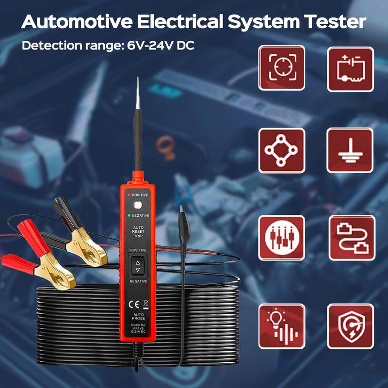 6-24 V DC circuit tester for the car's electrical system