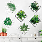 3D wall sticker with green plant