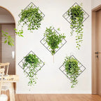 3D wall sticker with green plant