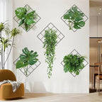 3D wall sticker with green plant