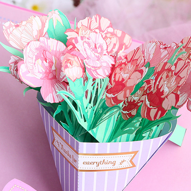 Creative 3D paper cut-out card with popup greeting card