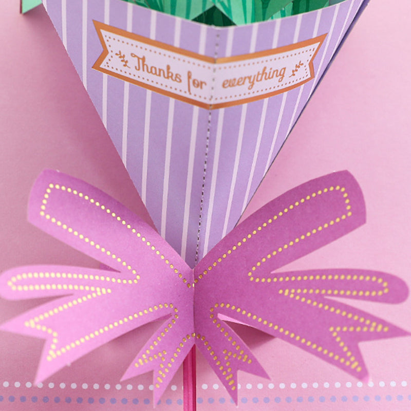 Creative 3D paper cut-out card with popup greeting card