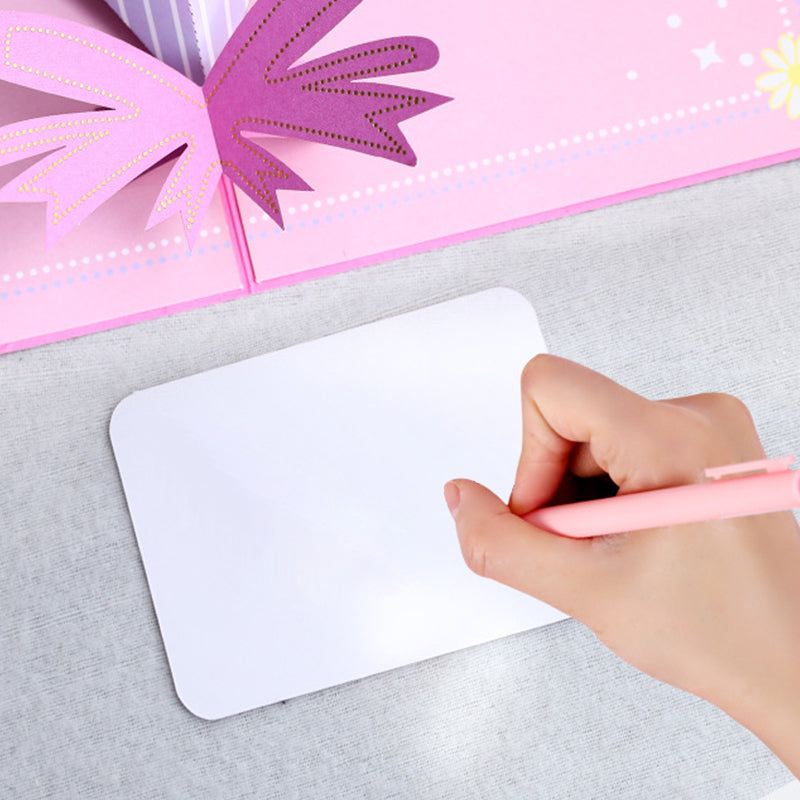 Creative 3D paper cut-out card with popup greeting card