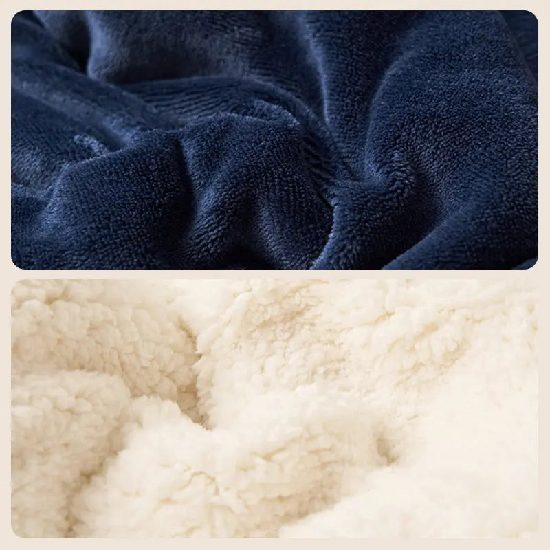 HugLuxe Reversible Blanket – Velvet & Lambswool for All Seasons