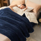 HugLuxe Reversible Blanket – Velvet & Lambswool for All Seasons