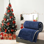 HugLuxe Reversible Blanket – Velvet & Lambswool for All Seasons
