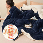 HugLuxe Reversible Blanket – Velvet & Lambswool for All Seasons