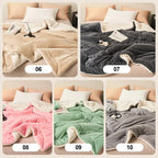 HugLuxe Reversible Blanket – Velvet & Lambswool for All Seasons