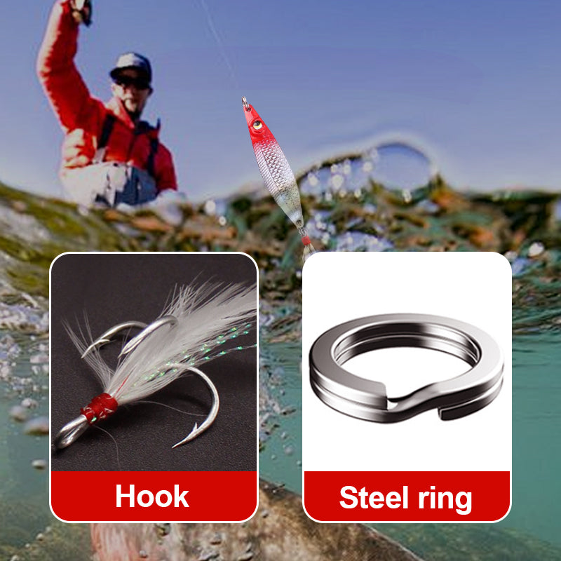 Realistic 3D floating fishing lure set with 3 hooks