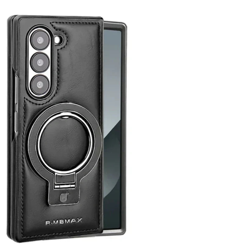 Premium PU leather magnetic case with stand for Samsung Fold 3/4/5/6