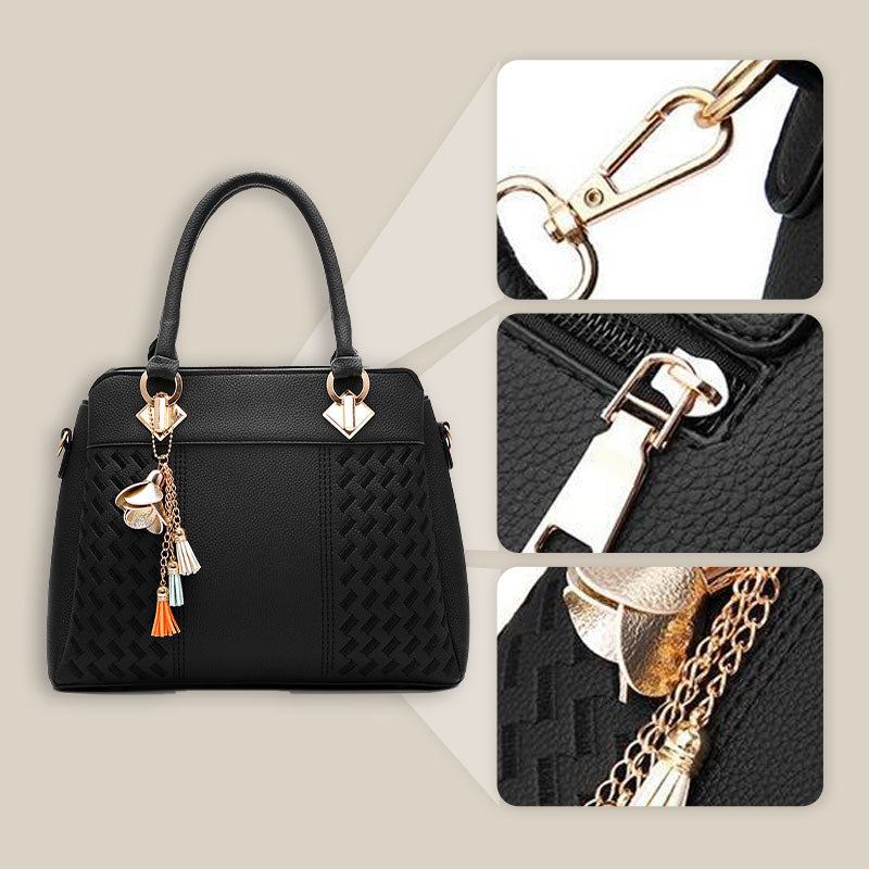 Elegant women's bag with tassel pendant