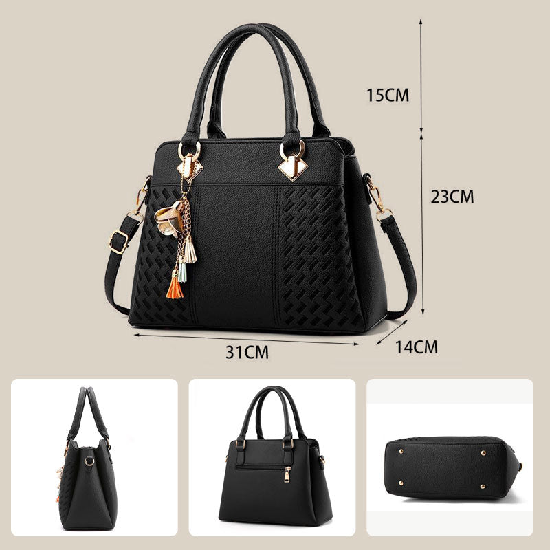 Elegant women's bag with tassel pendant