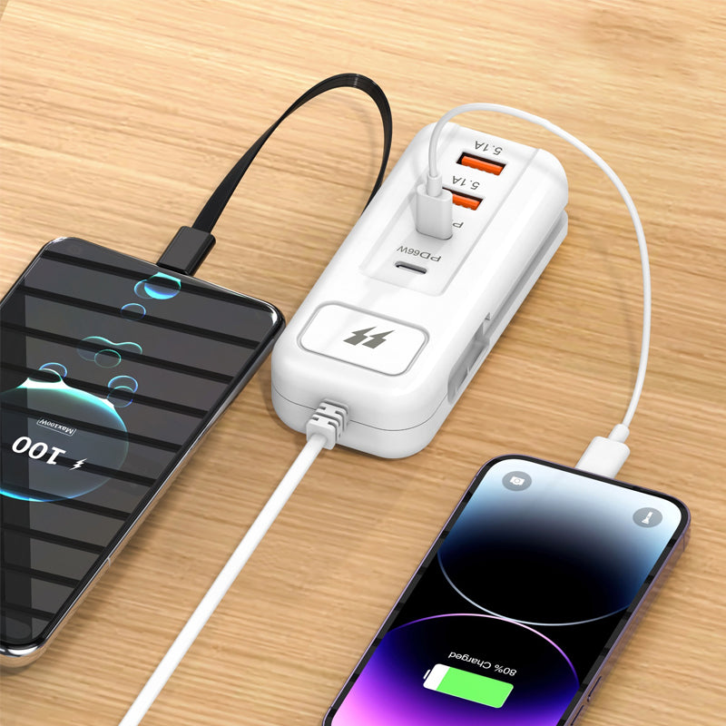 Multifunctional fast charging socket - 2PD + 2USB