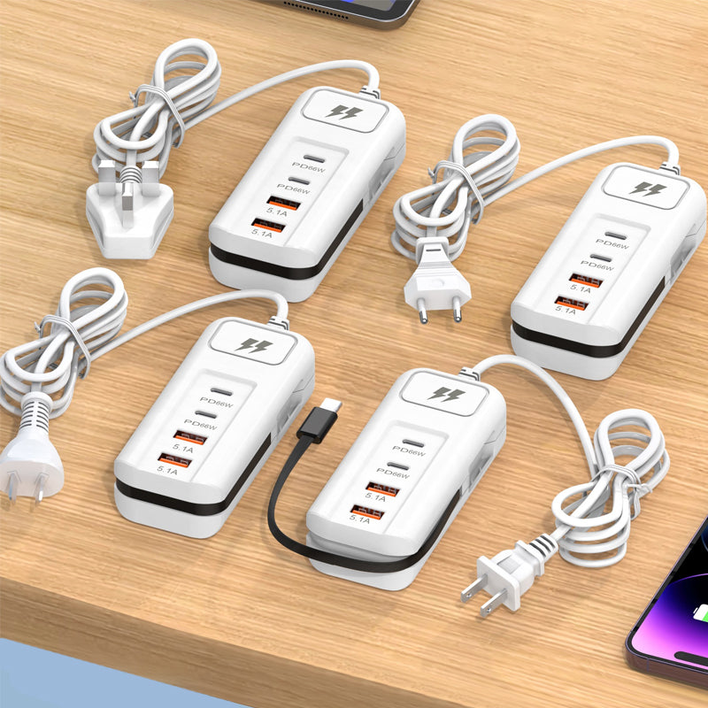 Multifunctional fast charging socket - 2PD + 2USB