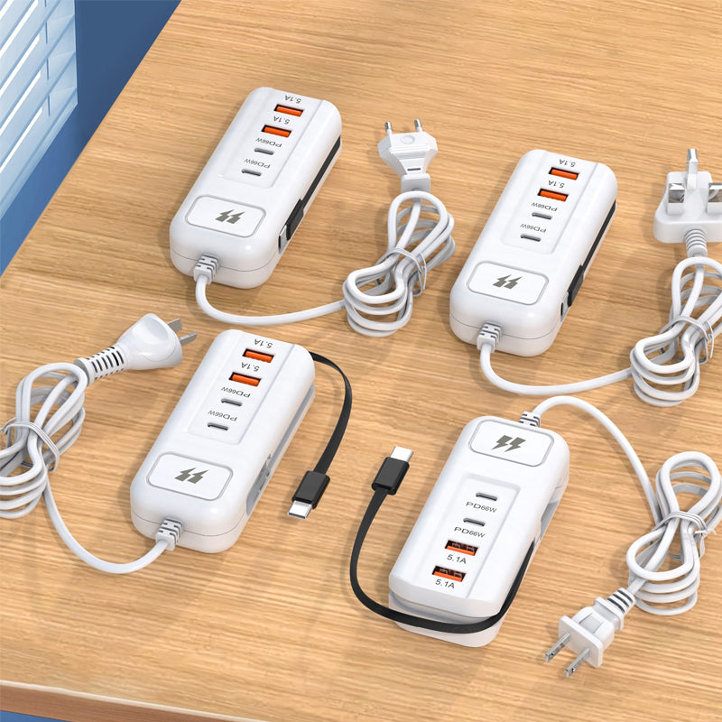 Multifunctional fast charging socket - 2PD + 2USB