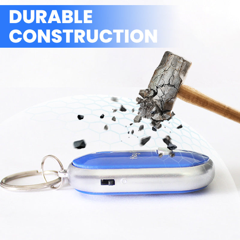 Pipe sound-activated sensor-key finder with key ring