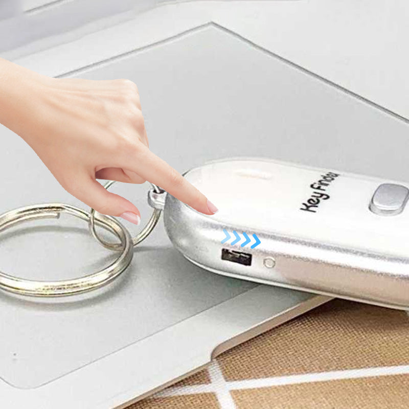 Pipe sound-activated sensor-key finder with key ring